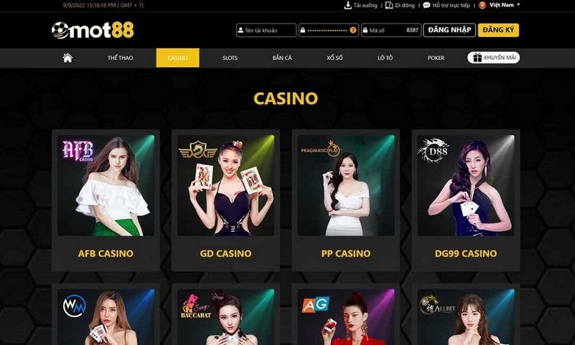 Casino trực tuyến giúp người chơi được trải nghiệm cá cược với các game bài nổi tiếng cùng thiết kế đồ họa, âm thanh đỉnh cao